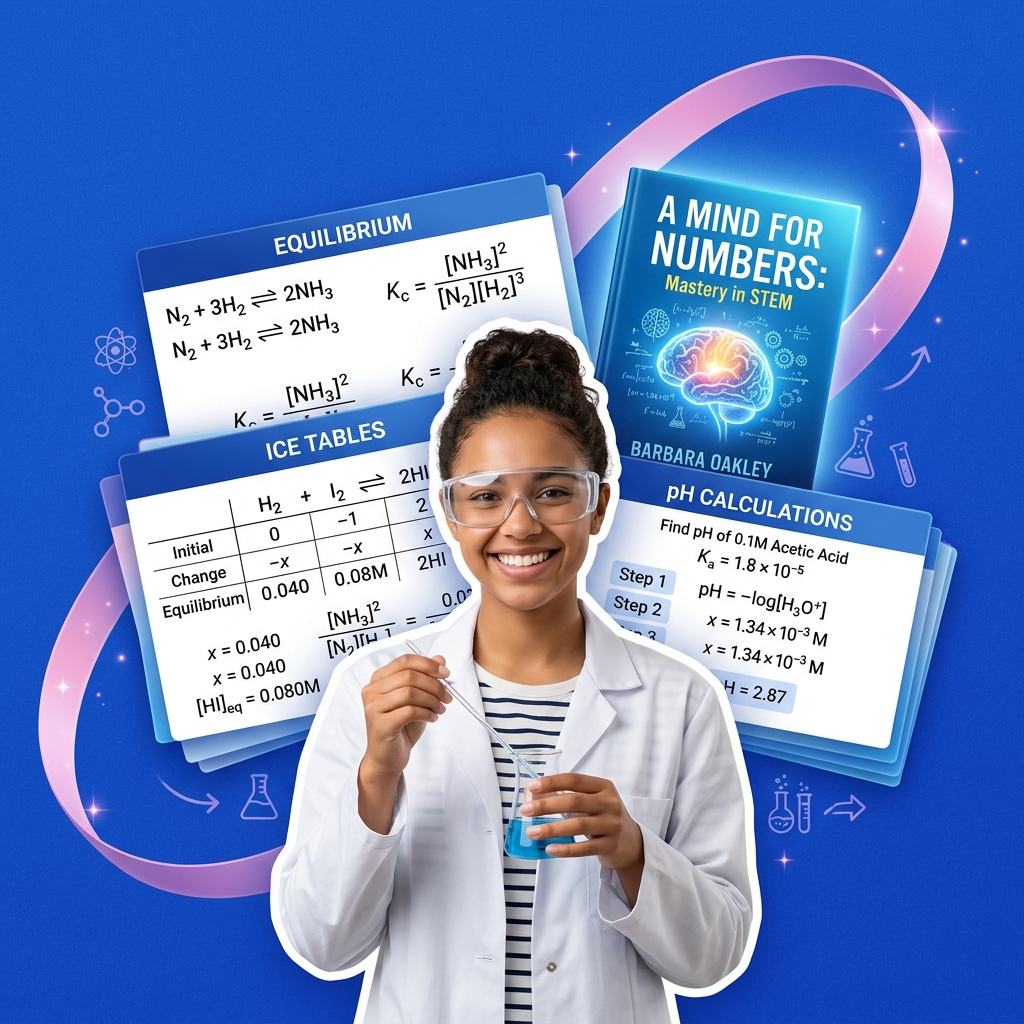 Chemistry student using AI as a Socratic coach to map acid-base equilibrium equations and buffer calculations safely