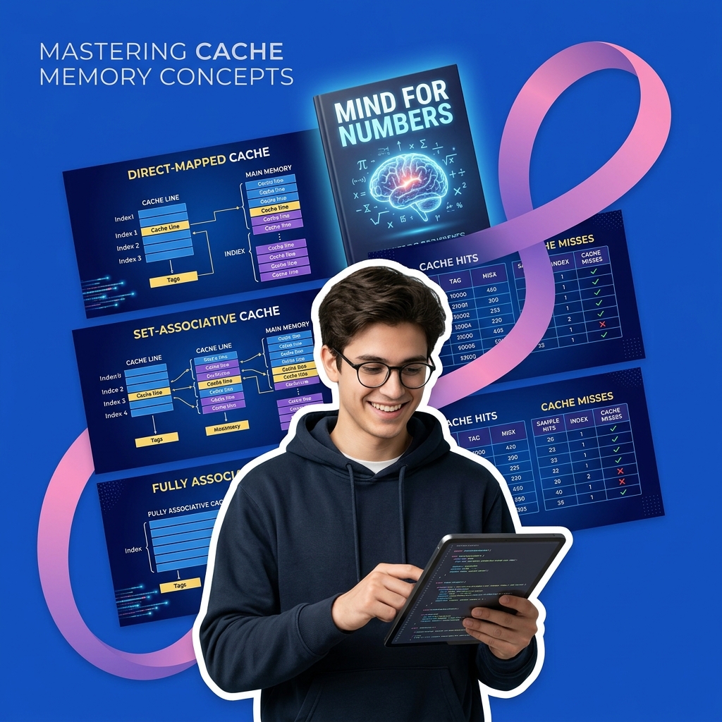Computer science student using AI to Socraticly study CPU cache structures and cache mapping