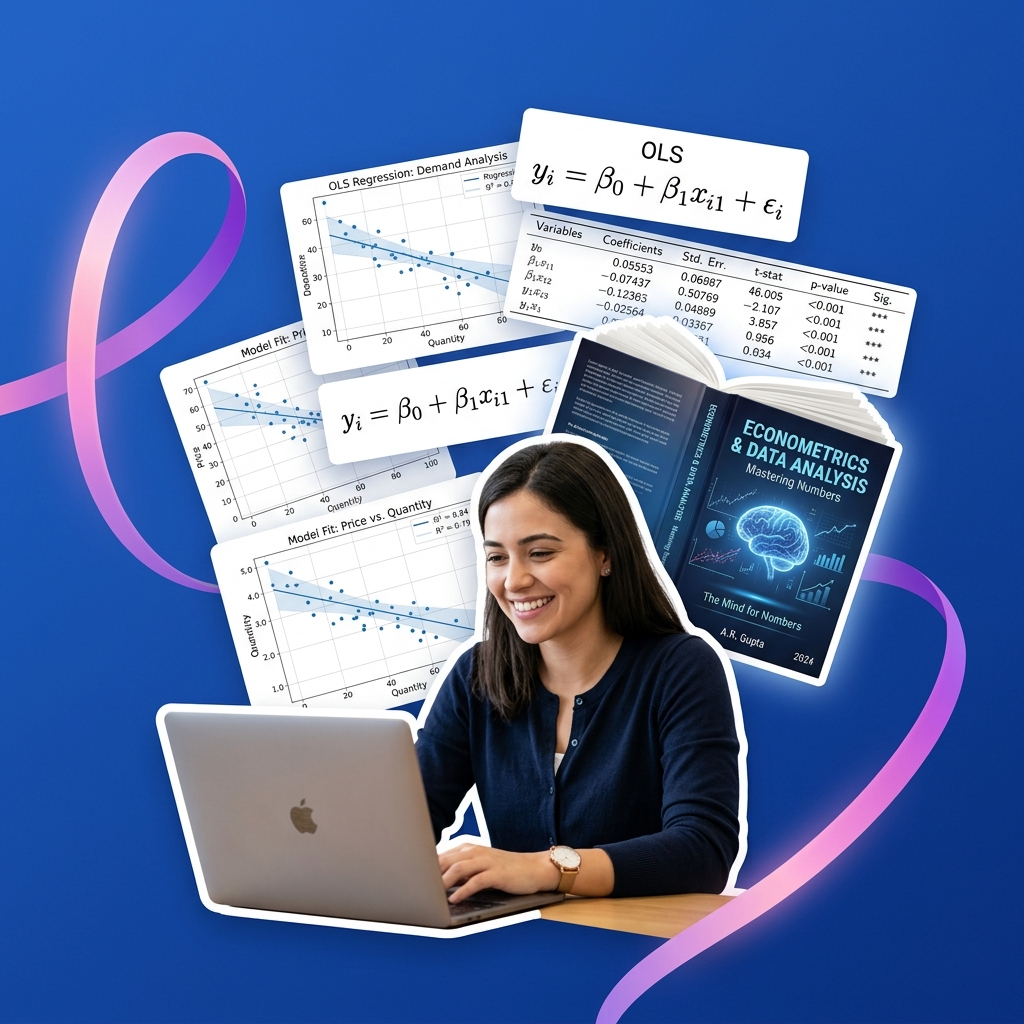 Economics student using AI as a Socratic coach to analyze regression tables and verify OLS assumptions safely