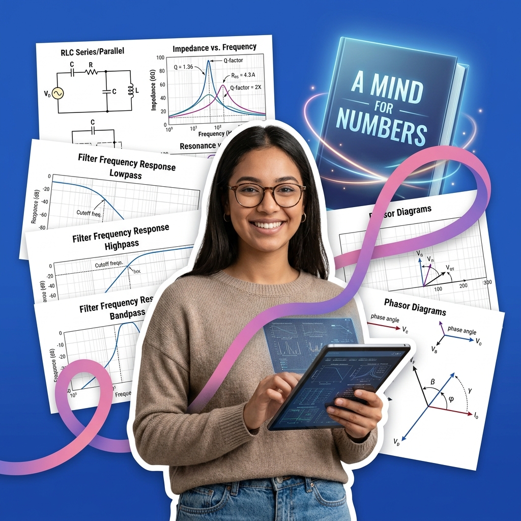Engineering student using AI to Socraticly study RLC circuit diagrams and filter frequency responses