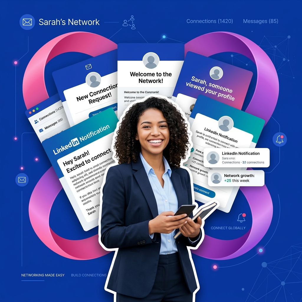 College student using AI to draft professional outreach emails for internships