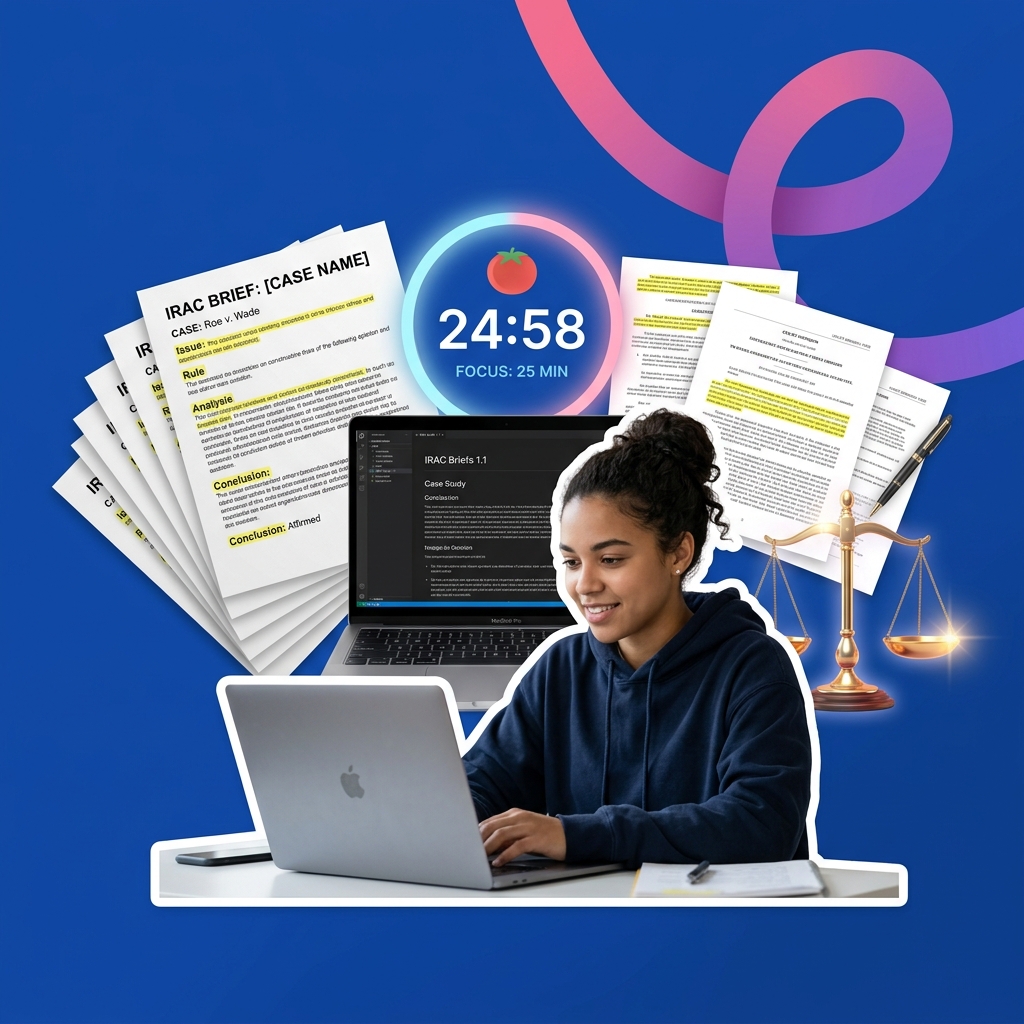 Law student using AI as a Socratic writing coach to draft an IRAC-method case brief safely