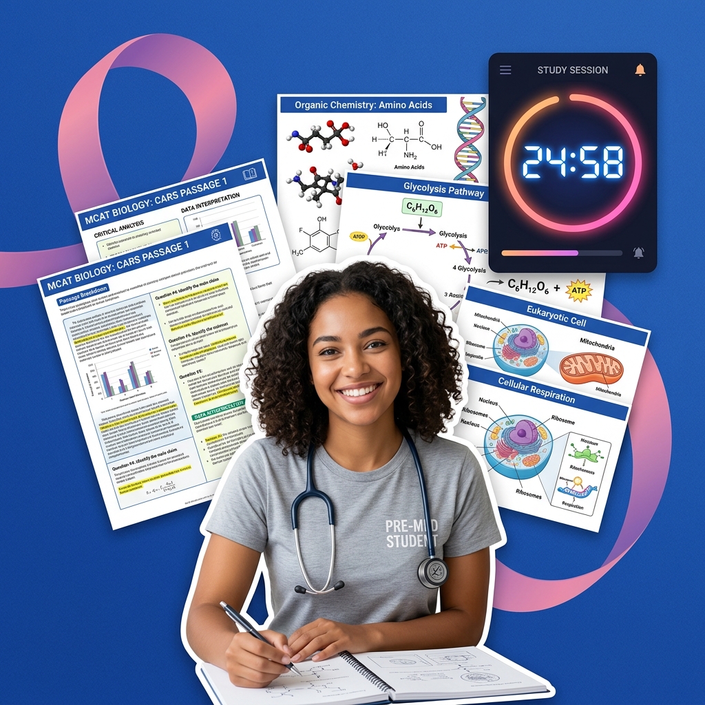 Pre-med student using AI as a Socratic coach to analyze high-yield MCAT passage structures safely