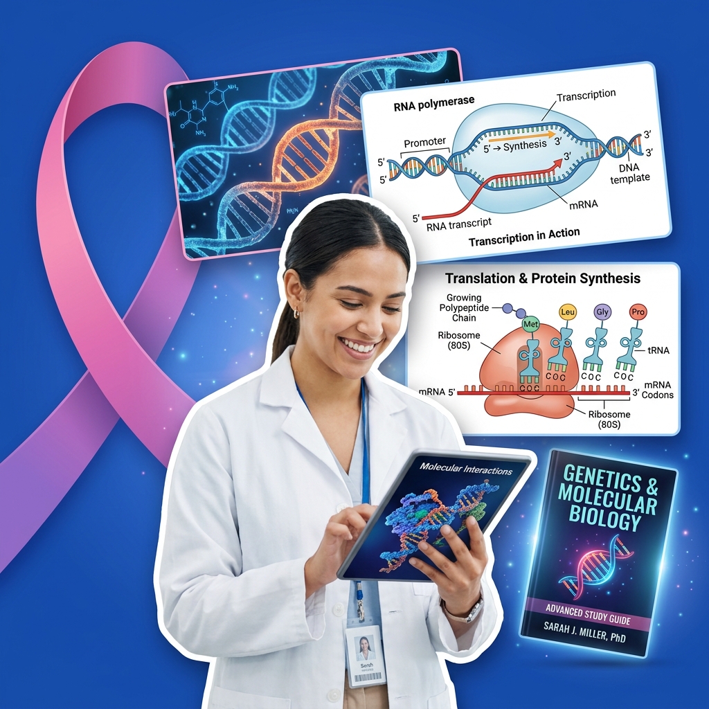 Pre-med student using AI as a Socratic coach to map DNA transcription factor binding and translate codons safely