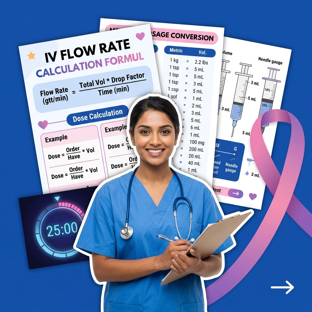 Nursing student using AI as a Socratic clinical math tutor to practice dosage calculations safely