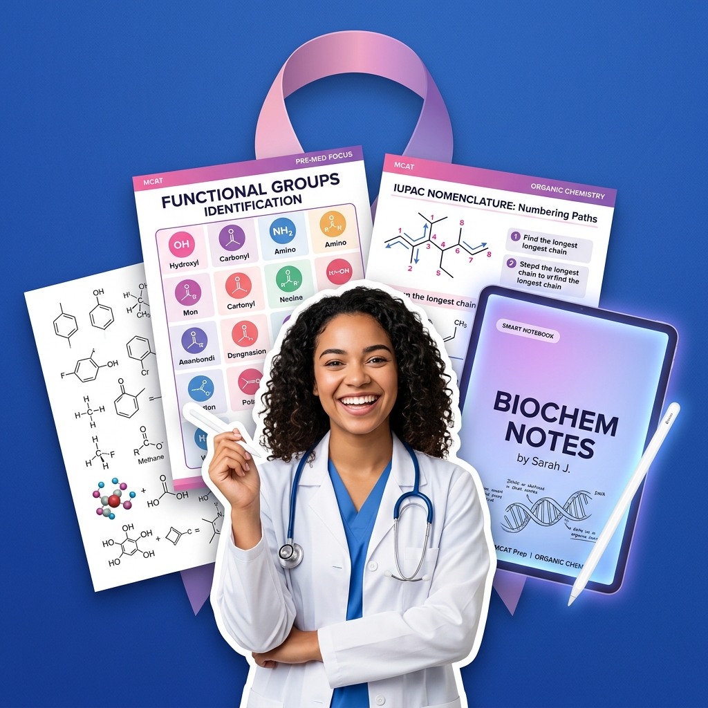 Pre-med student using AI as a Socratic coach to map organic chemical functional groups and trace IUPAC naming rules safely