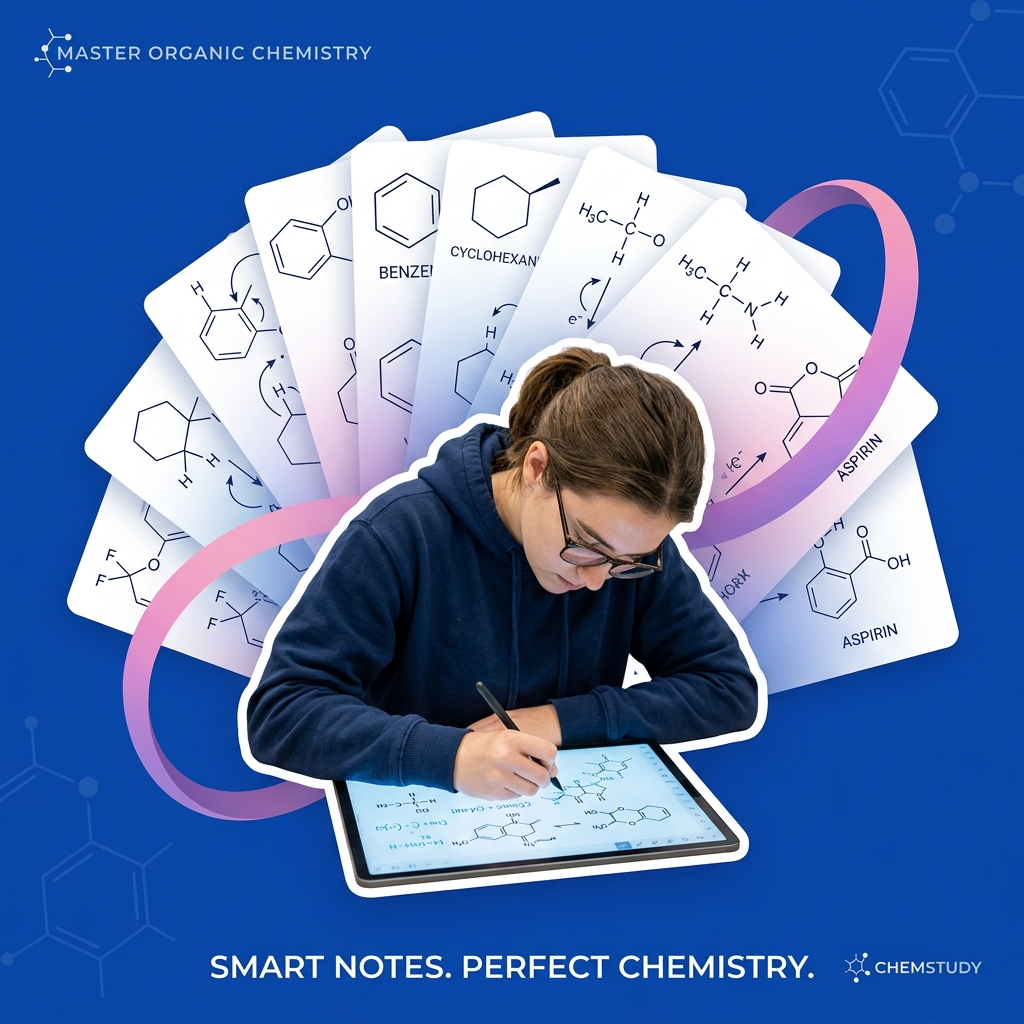 College student using AI as an organic chemistry structure and mechanism tutor safely