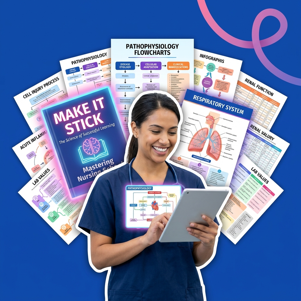 Nursing student using AI as a Socratic coach to map clinical disease pathways and analyze pathophysiology states safely