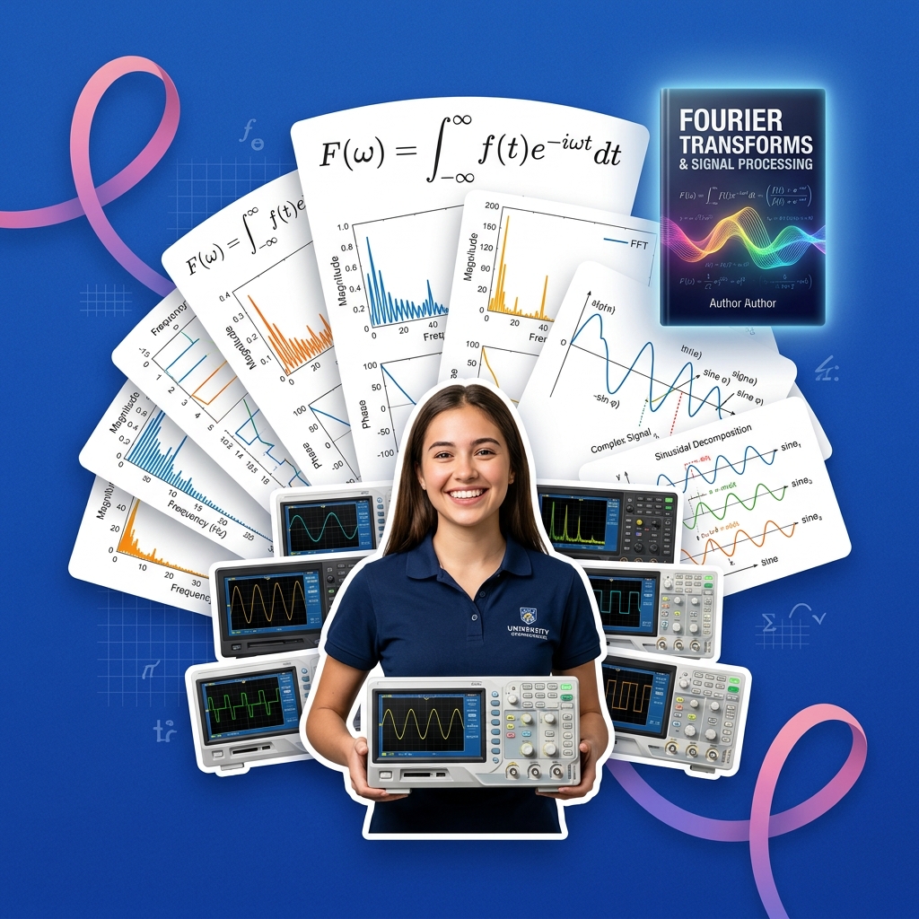 Engineering student using AI as a Socratic coach to map continuous Fourier transforms and interpret frequency spectrum plots safely