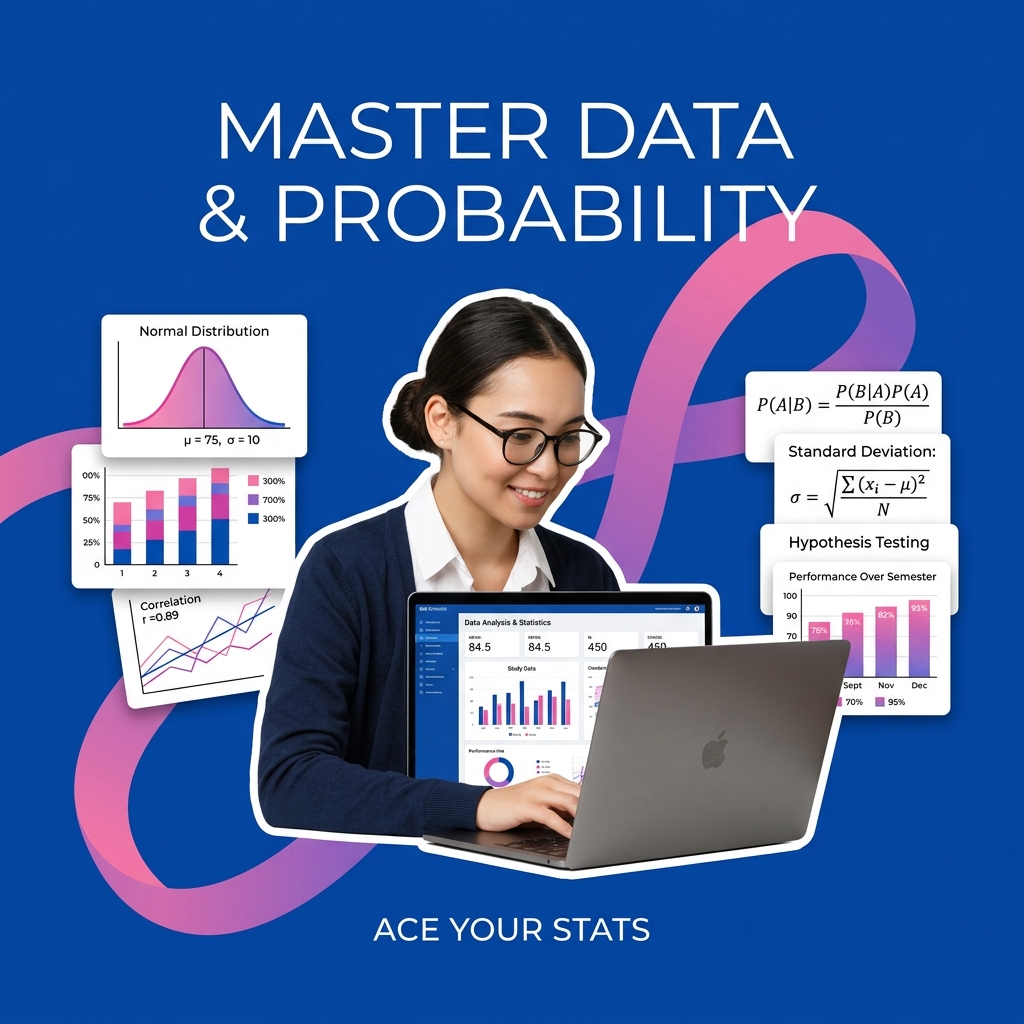 College student using AI as a statistics and hypothesis testing study helper safely