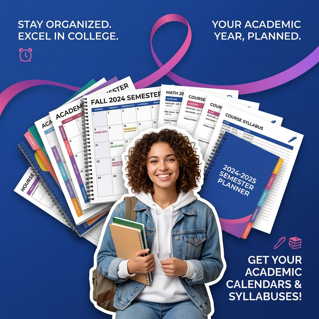 Isometric 2D vector graphic of semester calendar roadmap and study milestones