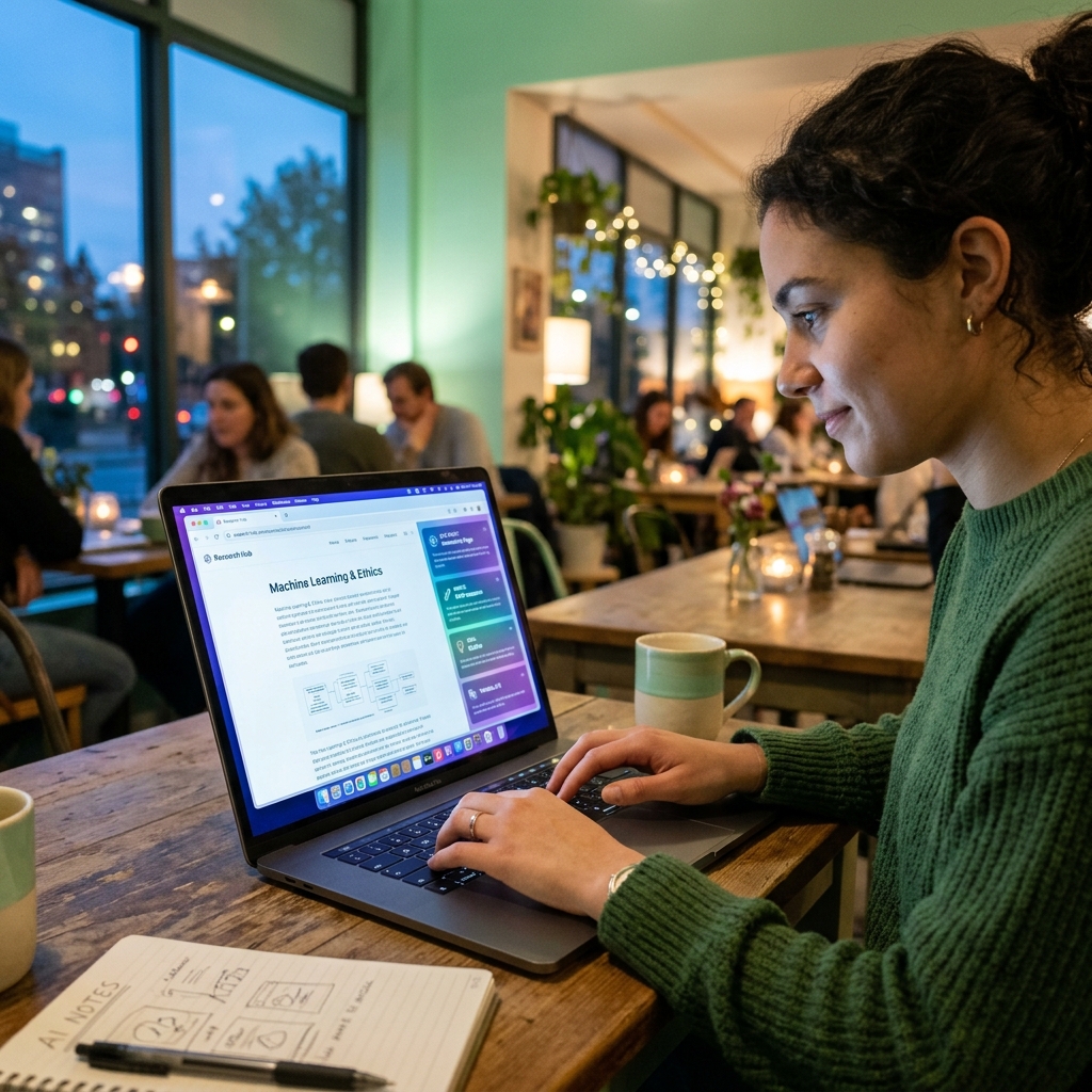 Student using productive AI Chrome extensions in a modern browser setup